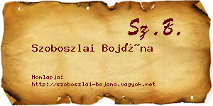 Szoboszlai Bojána névjegykártya